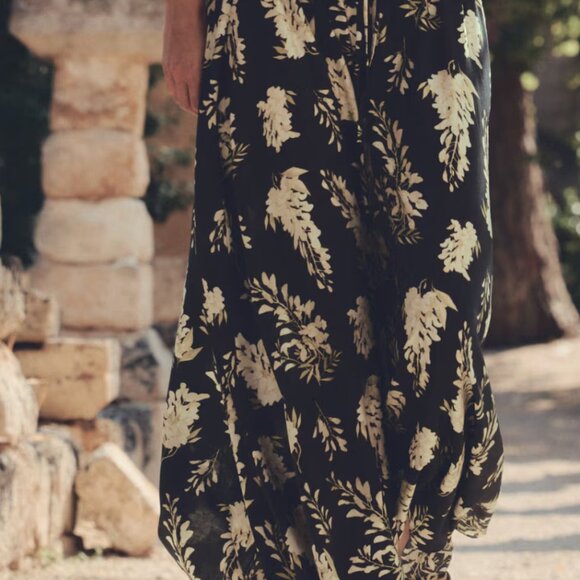 H&M RUFFLE-TRIMMED MAXI SKIRT - Picture 2 of 4